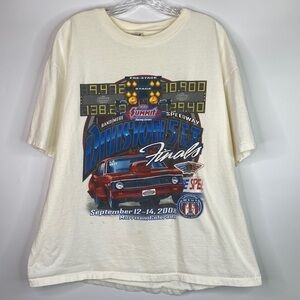 Vintage Anvil NHRA 2008 Finals Graphic Print Tshirt Size XL